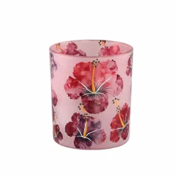 PTMD Theelicht Denise Roze glazen hibiscus bloemen Sale