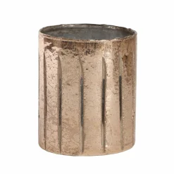 PTMD Theelicht Lisa Rose goud glas - Diverse afmetingen New