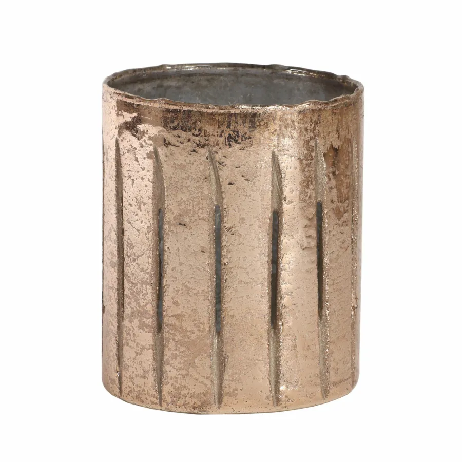 PTMD Theelicht Lisa Rose goud glas - Diverse afmetingen New