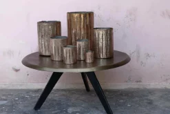 PTMD Theelicht Lisa Rose goud glas - Diverse afmetingen New