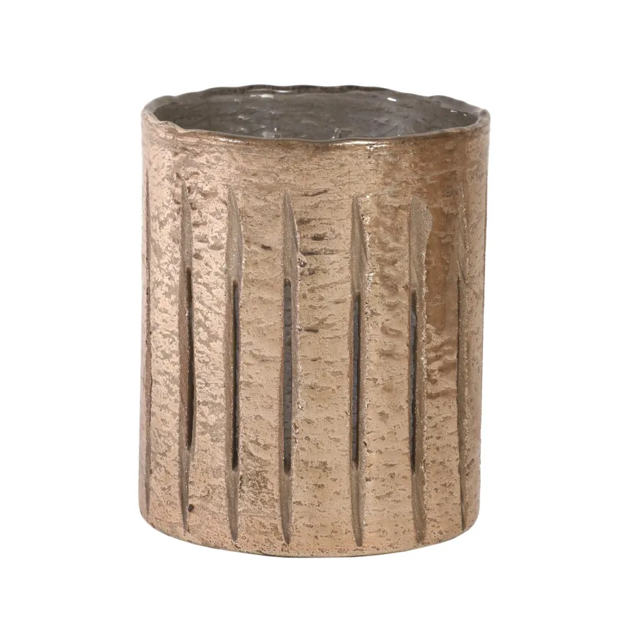 PTMD Theelicht Lisa Rose goud glas - Diverse afmetingen New