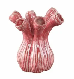 PTMD Vaas Annmarie Light Pink ceramic flower shape tubes L Best