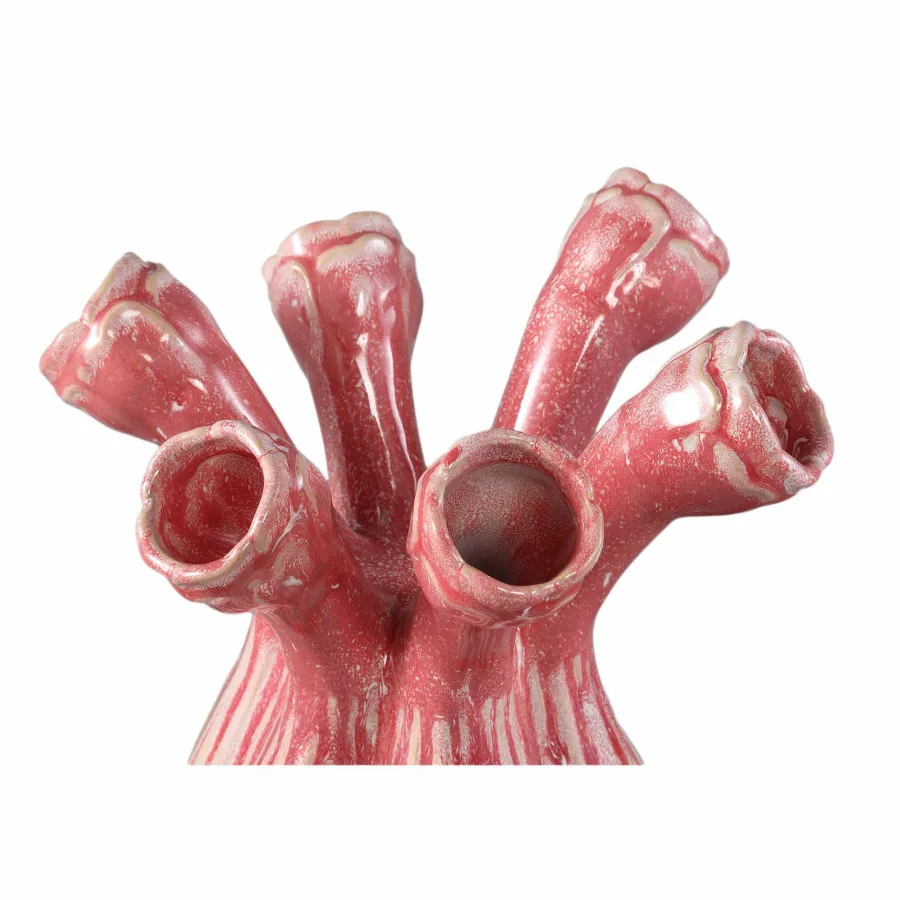 PTMD Vaas Annmarie Light Pink ceramic flower shape tubes L Best