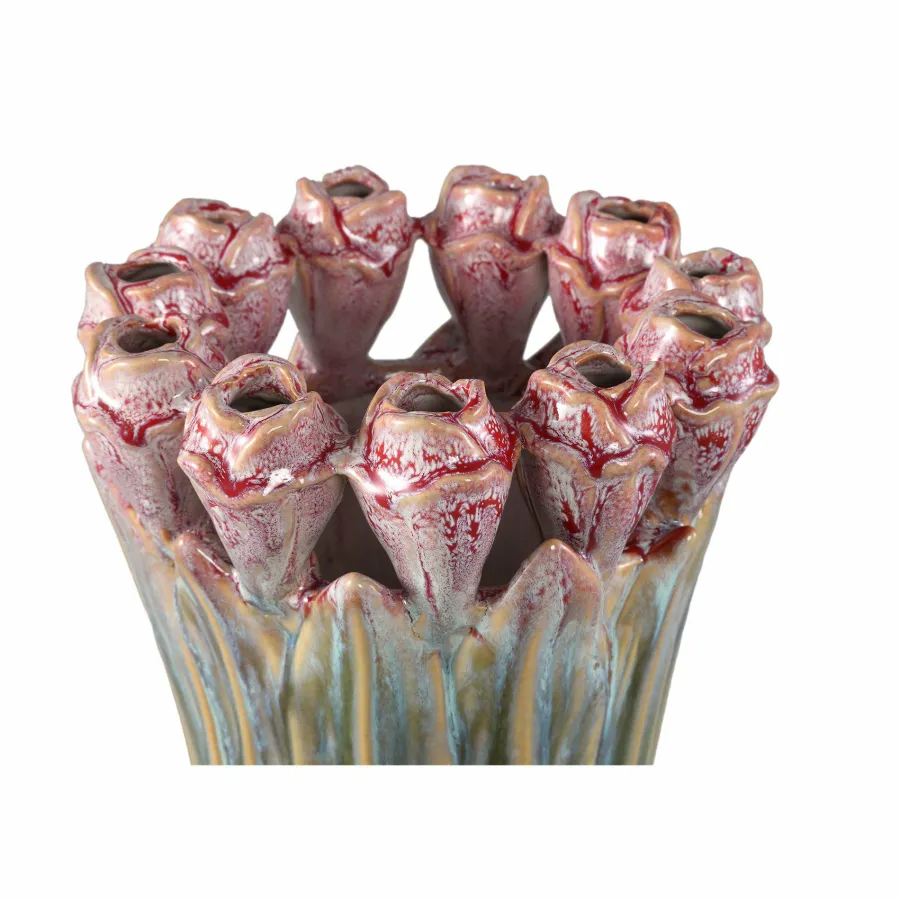 PTMD Vaas Tulips Mint Green ceramic tulip shaped M Hot