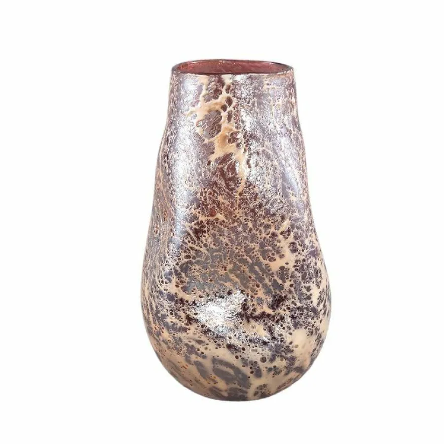 PTMD Vaas Xamery rood dik glas vase bubble waves L Online
