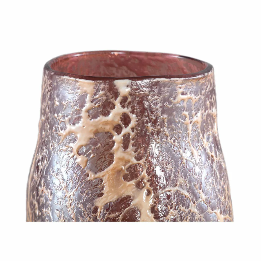 PTMD Vaas Xamery rood dik glas vase bubble waves L Online