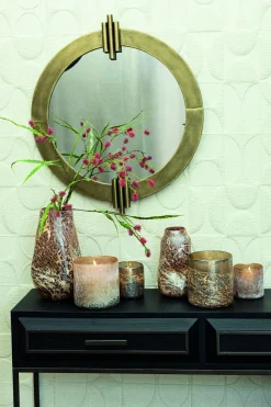 PTMD Vaas Xamery rood dik glas vase bubble waves L Online