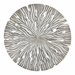 PTMD Wandornament Bonte Creme MDF Wavy rond L Hot