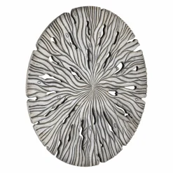 PTMD Wandornament Bonte Creme MDF Wavy rond L Hot