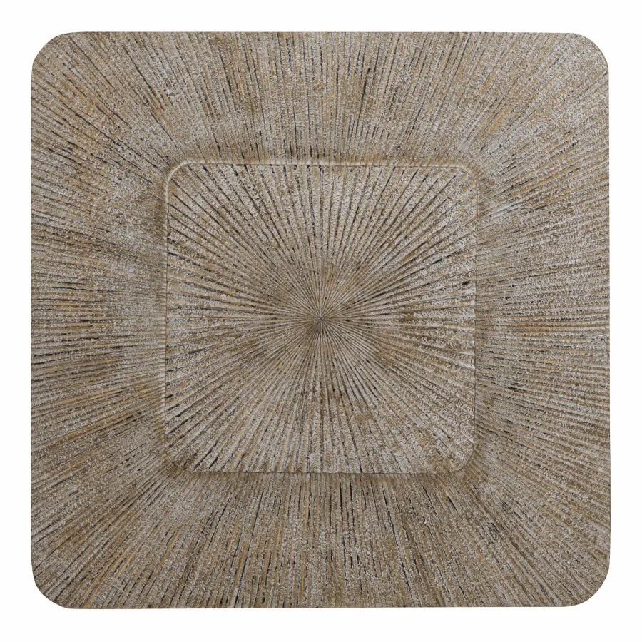 PTMD Wandornament Dishita Crème vierkant mdf M Clearance