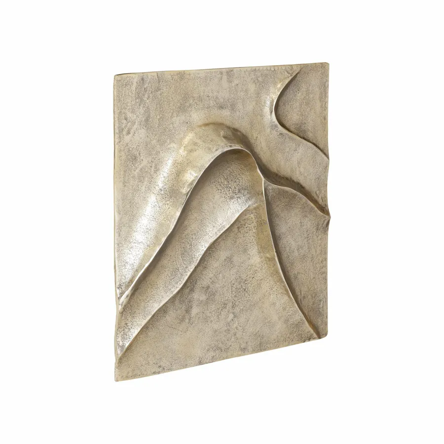 PTMD Wandornament Gihan goud alu wave lines M Hot