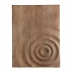 PTMD Wandornament Mattin lichtbruin mangohout rechthoekig met cirkels Best