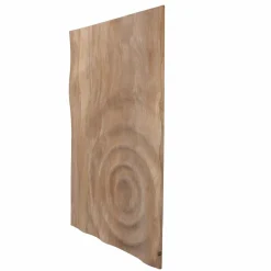 PTMD Wandornament Mattin lichtbruin mangohout rechthoekig met cirkels Best