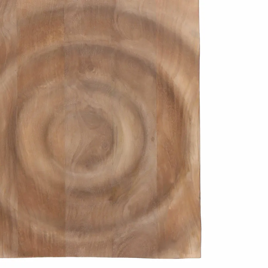 PTMD Wandornament Mattin lichtbruin mangohout rechthoekig met cirkels Best
