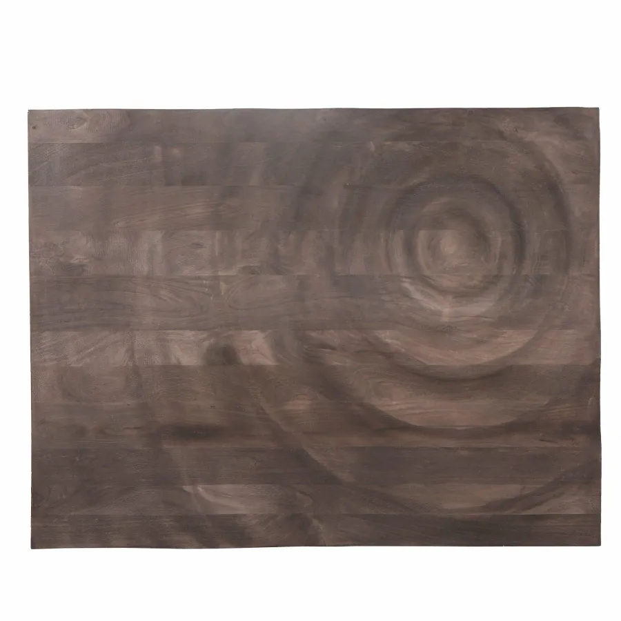 PTMD Wandornament Mattin Bruin mangohout rechthoekig met cirkels Sale