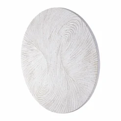 PTMD Wandornament Wiktor Wit MDF rond swirl carved S