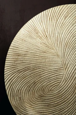 PTMD Wandornament Wiktor Wit MDF rond swirl carved L New