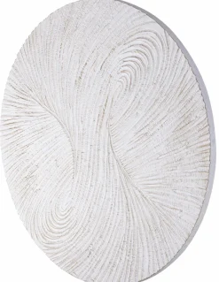 PTMD Wandornament Wiktor Wit MDF rond swirl carved L New
