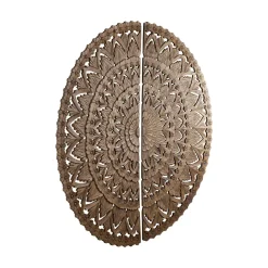PTMD Wandornament Willian Bruin 2 delen Clearance