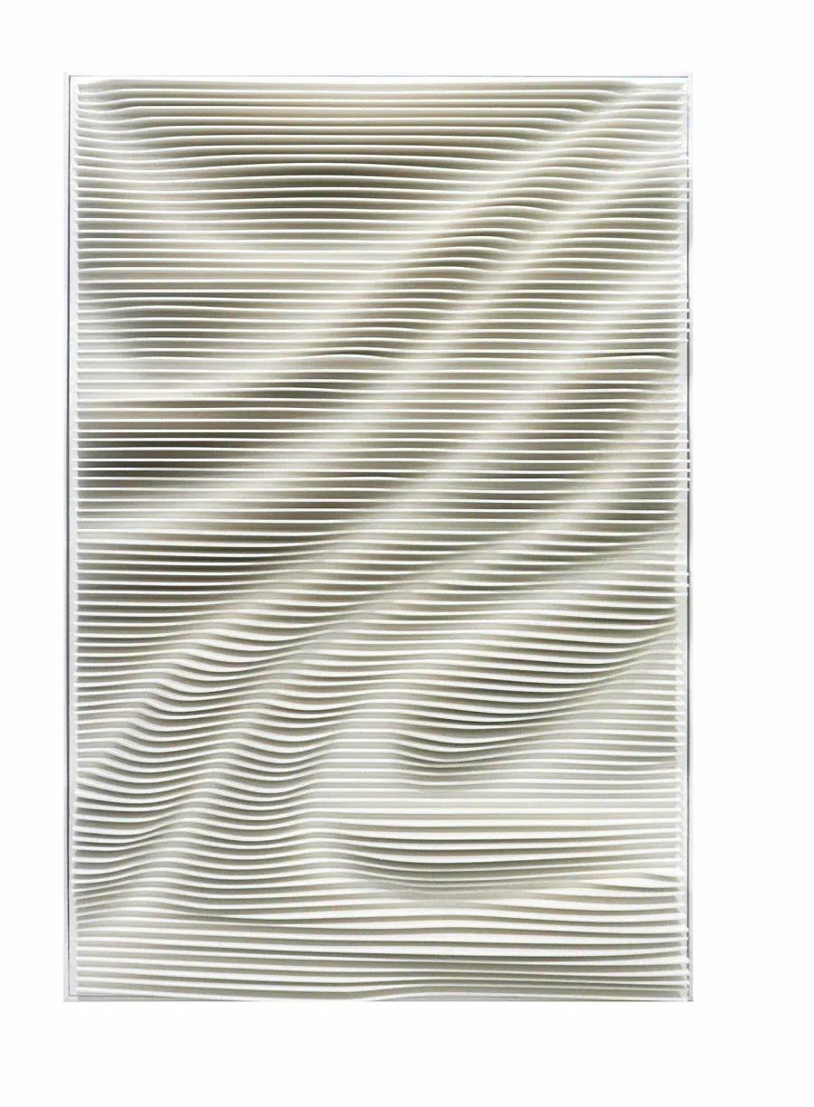 PTMD Wandpaneel Aleishia Wit rechthoekig Wavy Outlet