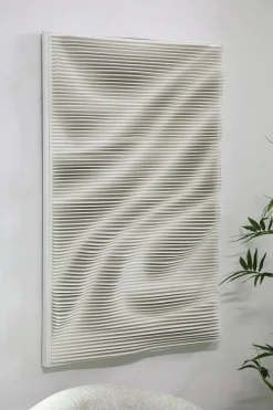 PTMD Wandpaneel Aleishia Wit rechthoekig Wavy Outlet
