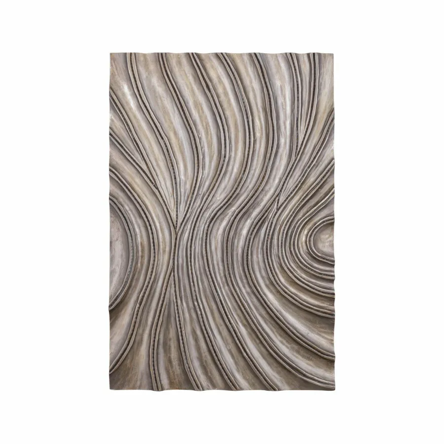 PTMD Wandpaneel Reddie Bruin glanzend MDF golvend S Outlet