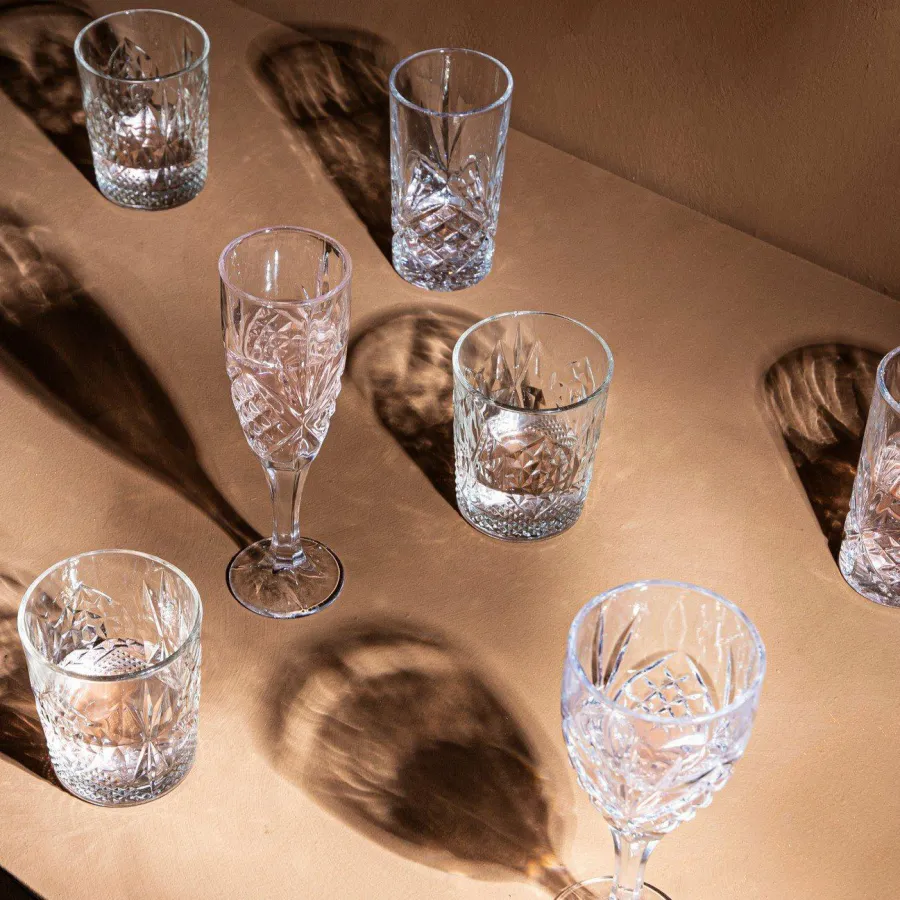 PTMD Whisky glas Crystal clear rond - 6 stuks Hot