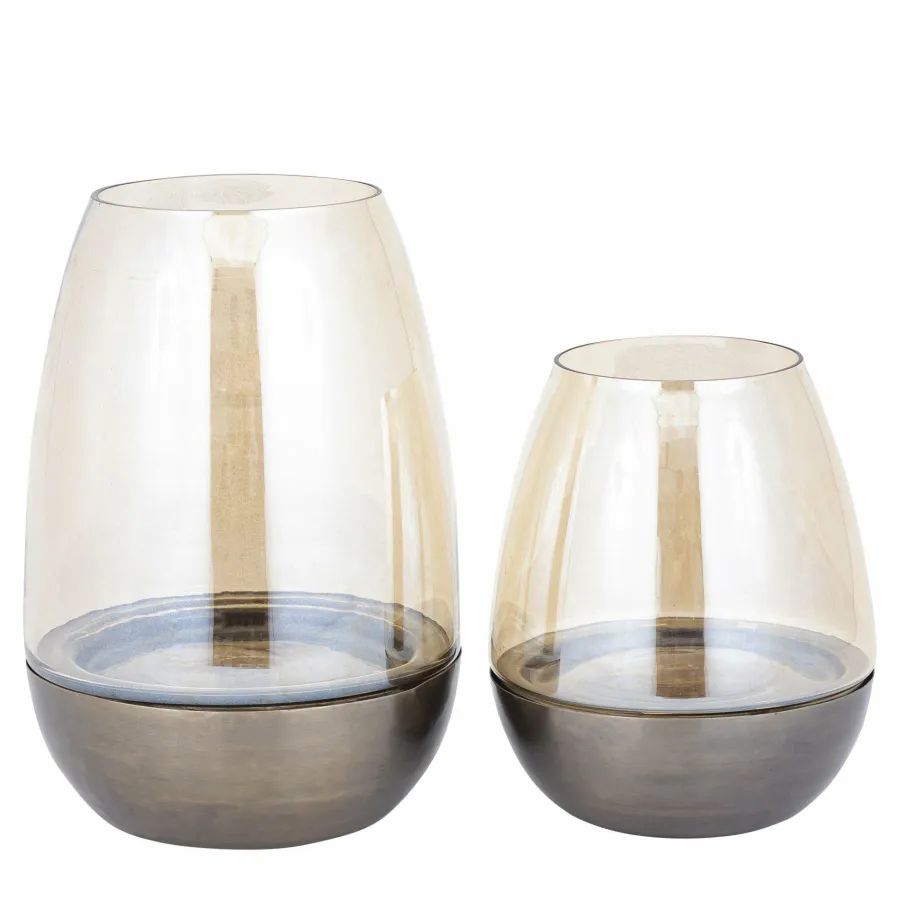 PTMD Windlicht Kalley bruin L Clearance