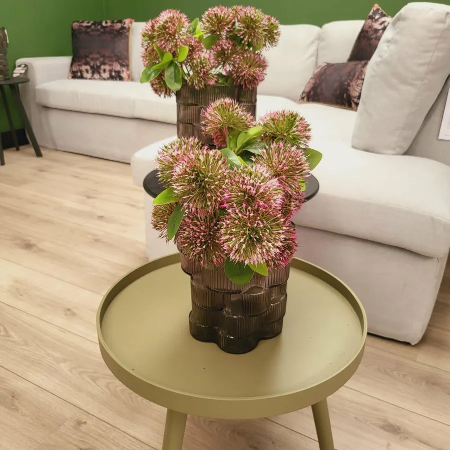 Pure Kunsttak bosje Alium 34 cm zacht roze Outlet