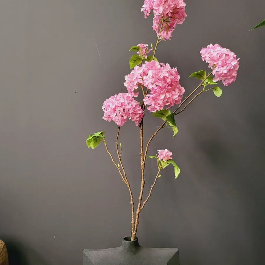 Pure Kunsttak Hortensia groot 110 cm roze Online