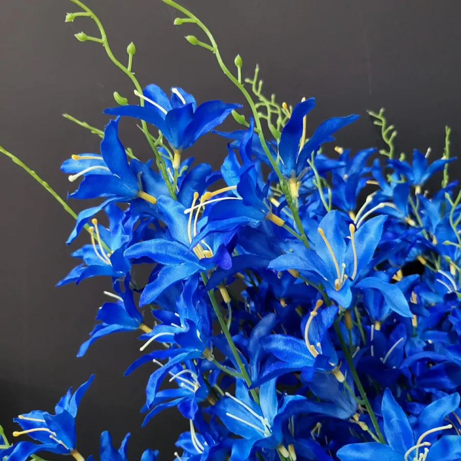Pure Kunsttak Lily 110 cm blauw