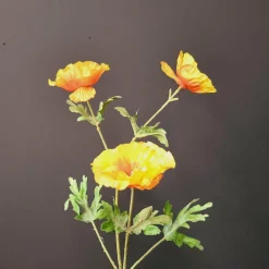 Pure Kunsttak Papaver X3 72 cm geel oranje Sale