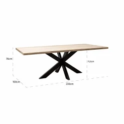 Richmond Interiors Avalon eettafel 230 cm Best