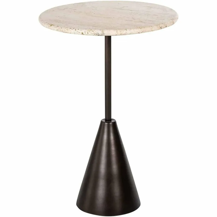Richmond Interiors Avalon bijzettafel rond brons New