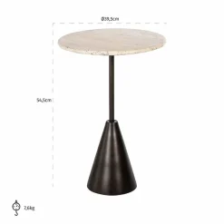 Richmond Interiors Avalon bijzettafel rond brons New