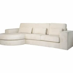Richmond Interiors Bank Felix lounge links rond + 2.5 zitter white chenille (Bergen 900 white chenille) Online