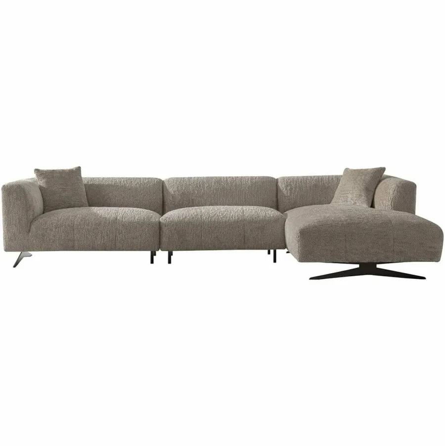 Richmond Interiors Bank Hoxton 3-zits + lounge rechts Be Lovely 170 Beige Clearance