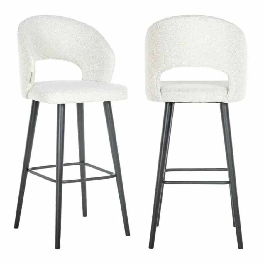 Richmond Interiors Barstoel Savoy white bouclé (Copenhagen 900 Bouclé White)
