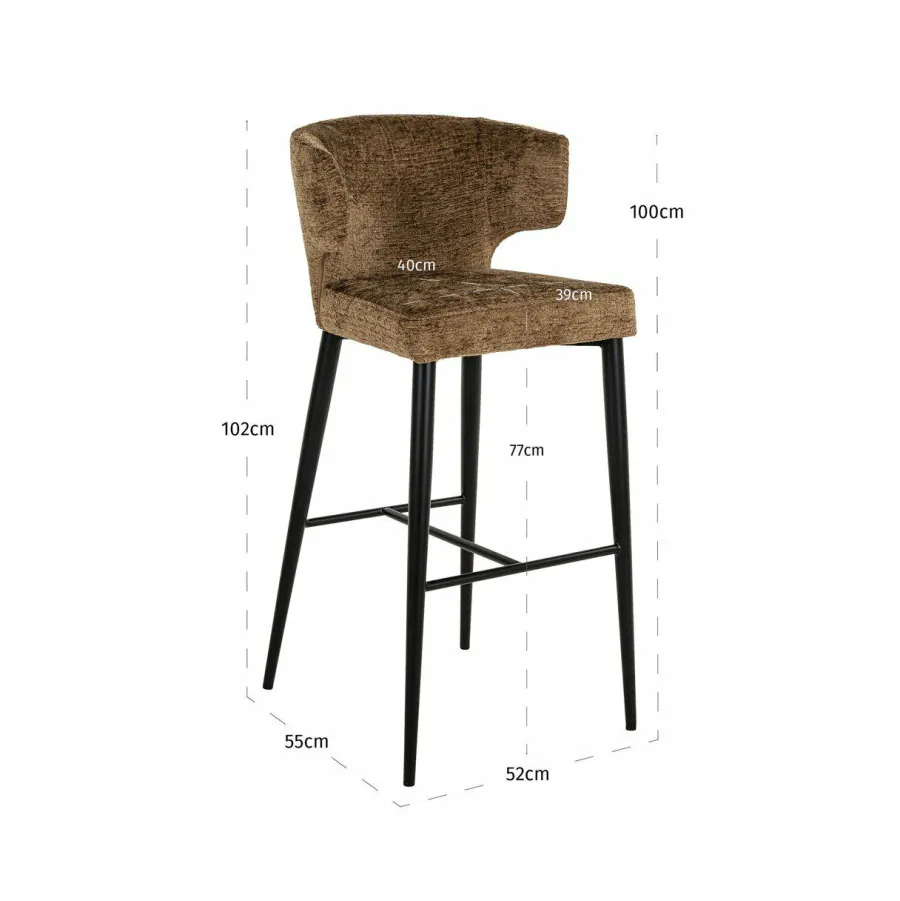 Richmond Interiors Barstoel Taylor brandy fusion fire retardant