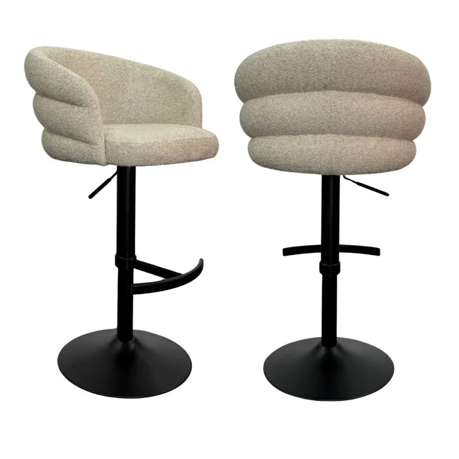 Richmond Interiors Barstoel Nikki biscotti swivel fire retardant New