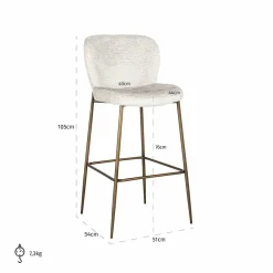 Richmond Interiors Barstoel Darby Fusion cream 02 Hot