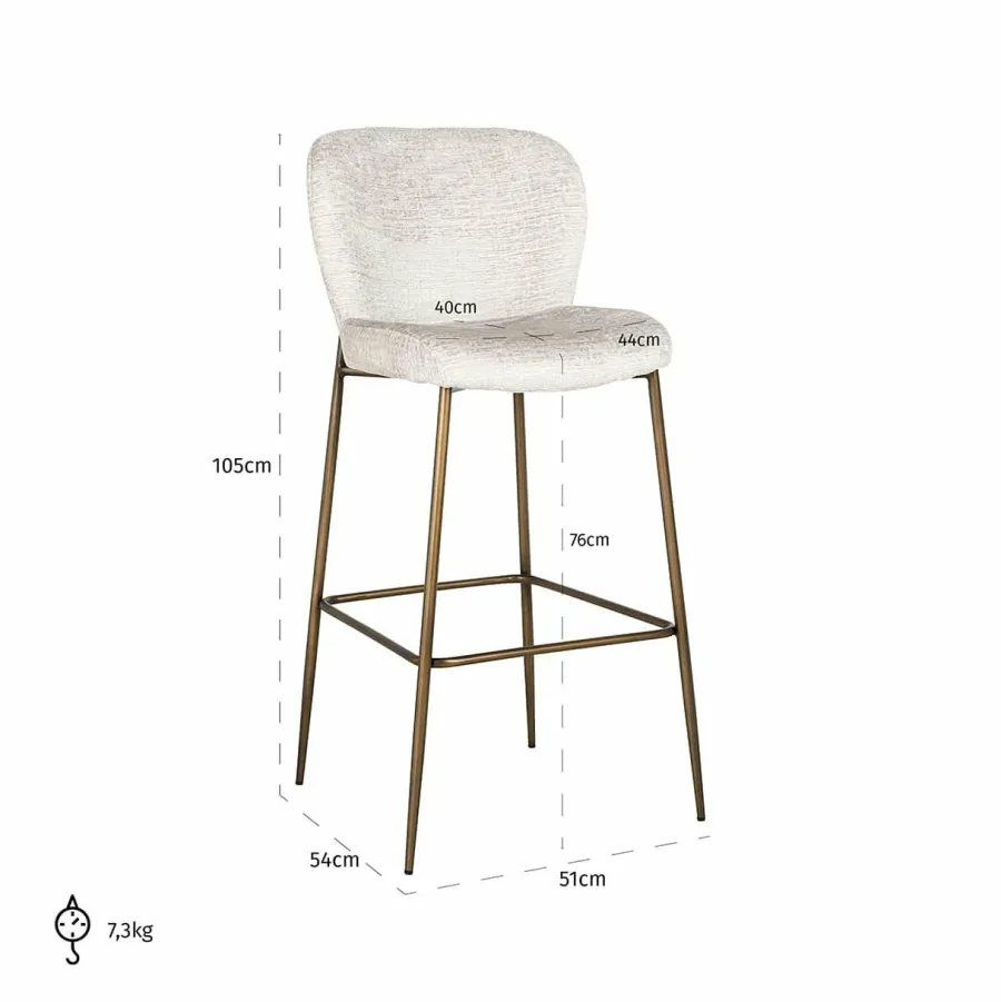 Richmond Interiors Barstoel Darby Fusion cream 02 Hot