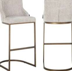 Richmond Interiors Barstoel Bolton natural renagade met geborsteld goud Hot