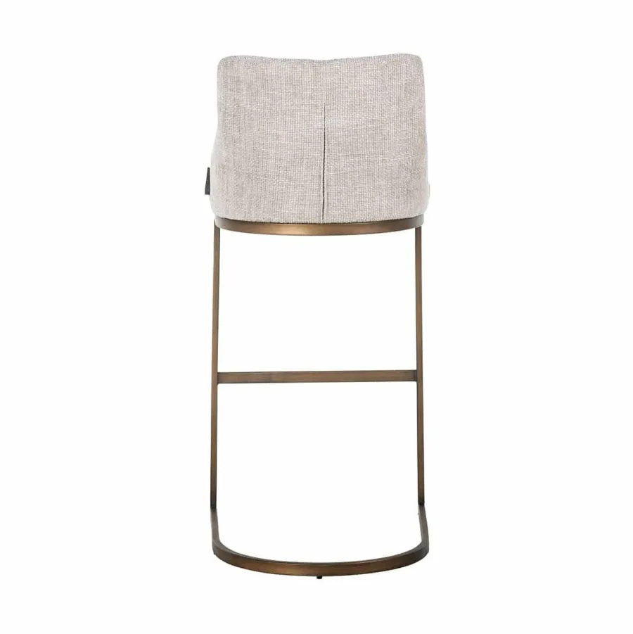 Richmond Interiors Barstoel Bolton natural renagade met geborsteld goud Hot
