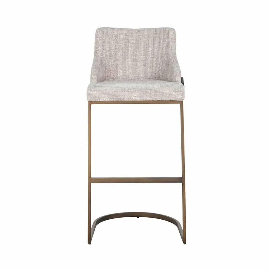 Richmond Interiors Barstoel Bolton natural renagade met geborsteld goud Hot
