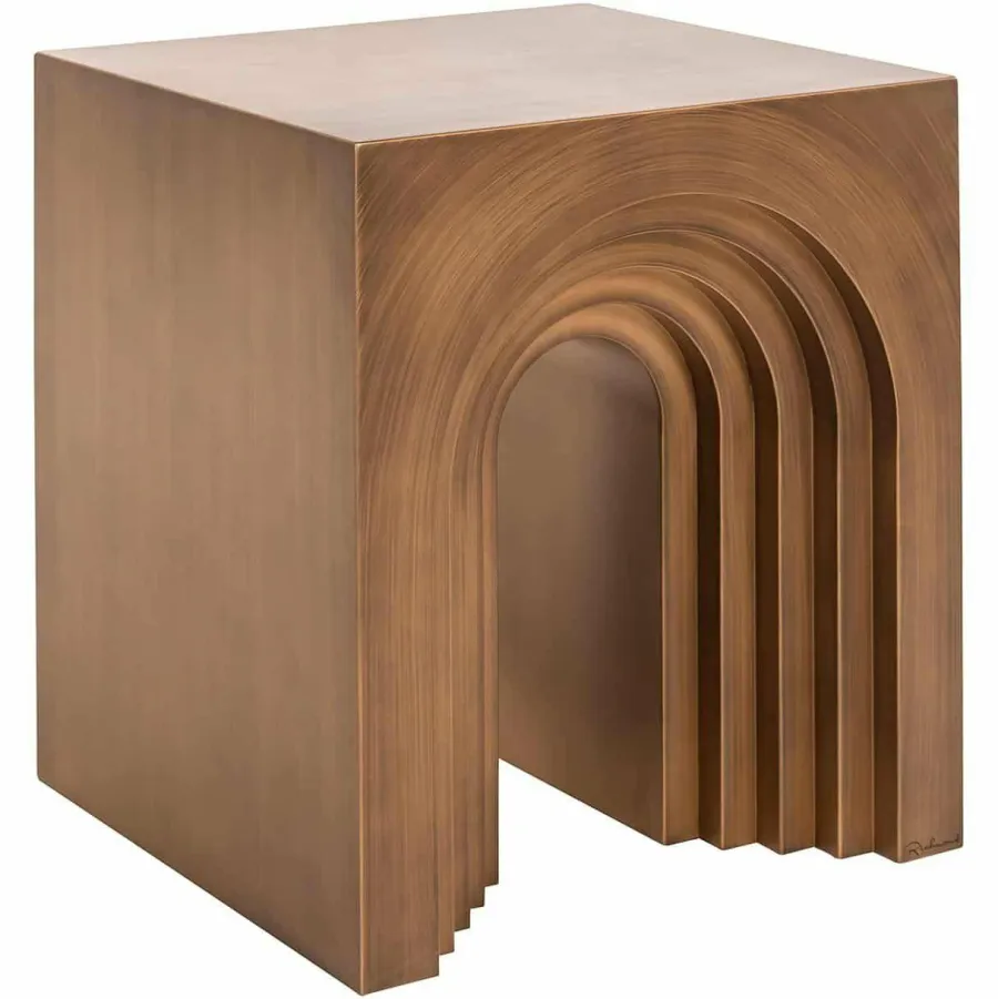 Richmond Interiors Bijzettafel Vevey geborsteld Goud
