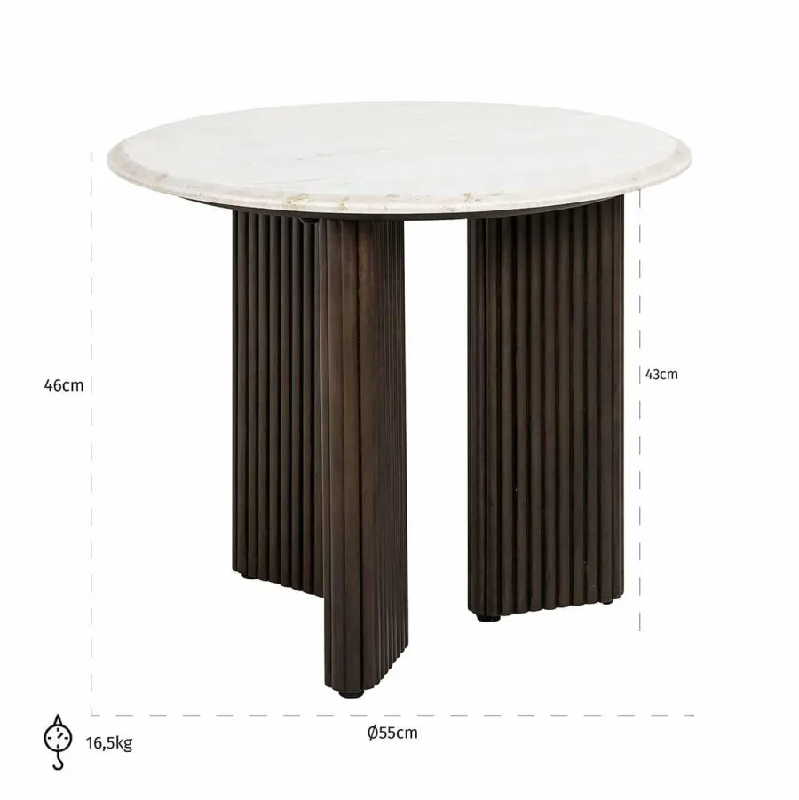 Richmond Interiors Bijzettafel Mayfield 55Ø Outlet