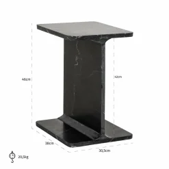 Richmond Interiors Bijzettafel Benson Zwart Clearance