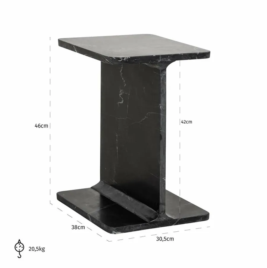 Richmond Interiors Bijzettafel Benson Zwart Clearance