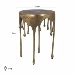 Richmond Interiors Bijzettafel Carly (Brushed Gold) New